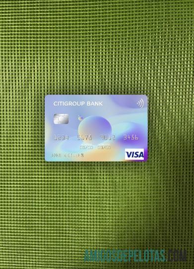Cartão Visa do Banco Citigroup dos EUA Photolook Front exemplo real
